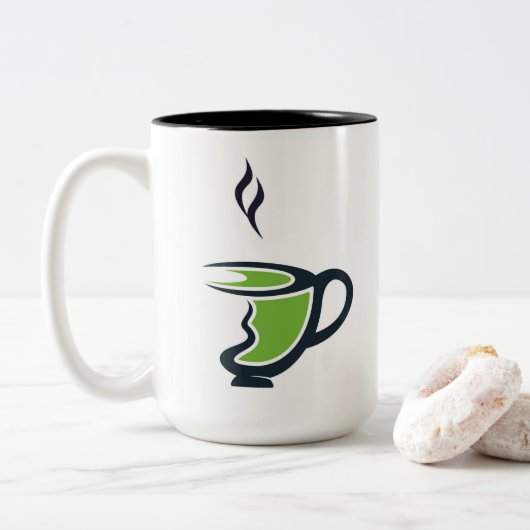 確かに!ここに茶の詳細な説明がある ツートーンマグカップ (ドーナツ)