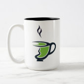 確かに!ここに茶の詳細な説明がある ツートーンマグカップ (左)