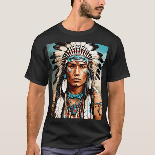 確かに！以下はアメリカ先住民の説明 Tシャツ (正面)