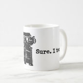 確かに。私文字。タイプライター コーヒーマグカップ (正面右)