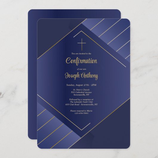 確エレガント認 招待状 (正面/裏面)