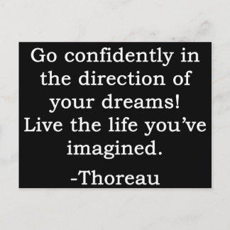 確信をもって行き、住んで下さい ポストカード