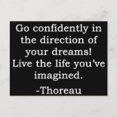 確信をもって行き、住んで下さい ポストカード (正面)