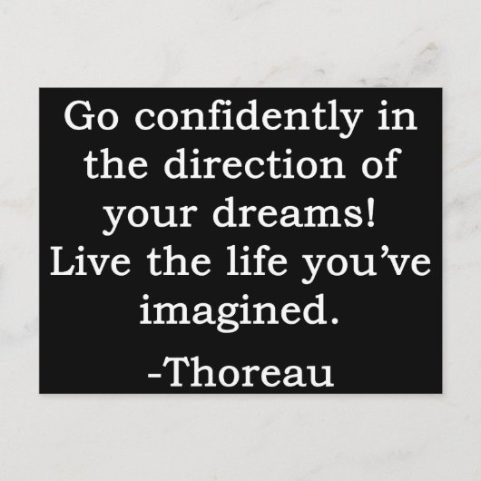 確信をもって行き、住んで下さい ポストカード (正面)