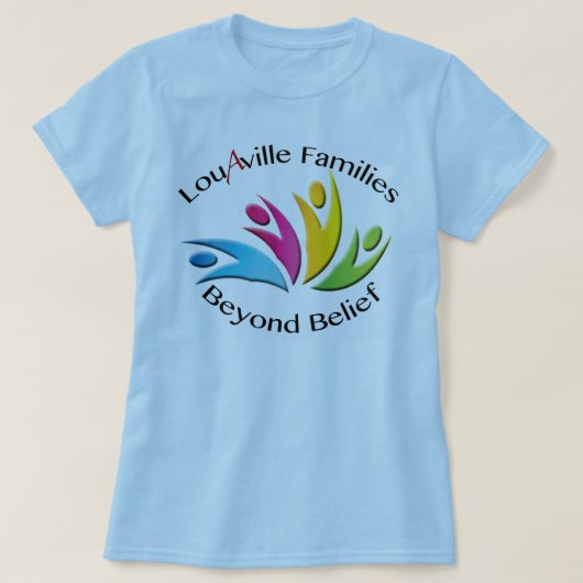 確信を越えるルーイスビル家族 -- 青い女性 Tシャツ (デザイン正面)