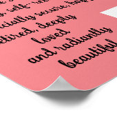 確前向き認 – 私は輝く美しい ポスター (角)