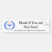 確実でなかったら警笛を鳴らして下さい!  (Socorro -- 大きいタイプ) バンパーステッカー (正面)