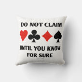 確実なカードのスーツを知るまで請求しない クッション (裏面)