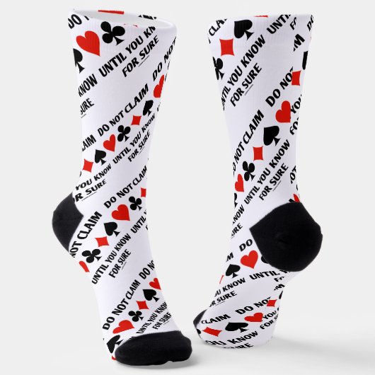 確実なカードのスーツを知るまで請求しない ソックス (傾斜あり)