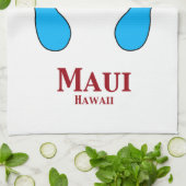 確実なビーチののらくら者マウイハワイ キッチンタオル (折り畳み)