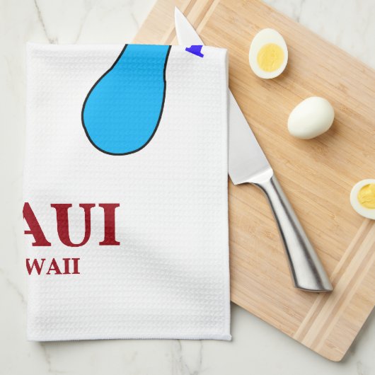 確実なビーチののらくら者マウイハワイ キッチンタオル (四つ折り)