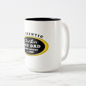 確実なベスト犬のパパの単に素晴らしいおもしろい ツートーンマグカップ (正面右)