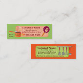 確実なメキシコ料理のケイタリングビジネスカード スキニー名刺 (正面/裏面)