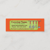 確実なメキシコ料理のケイタリングビジネスカード スキニー名刺 (裏面)