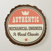 確実な機械工学者のヴィンテージのギフトのアイディア ラウンドクッション (正面)