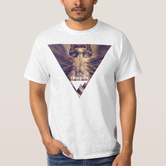 確実な赤いドラゴンの三角形Trendium Tシャツ (正面)
