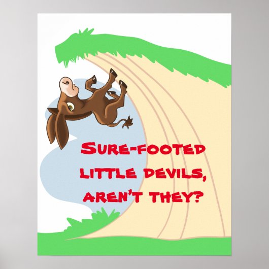確実な足の小さなロバ ポスター (正面)