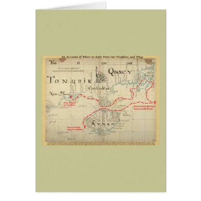 確実な1690人の海賊地図(装飾と) (正面)