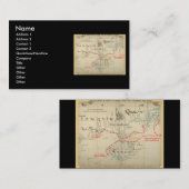 確実な1690人の海賊地図(装飾と) 名刺 (正面/裏面)