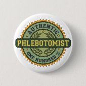 確実なPhlebotomist 缶バッジ (正面)
