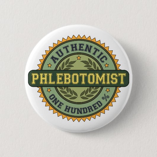 確実なPhlebotomist 缶バッジ (正面)