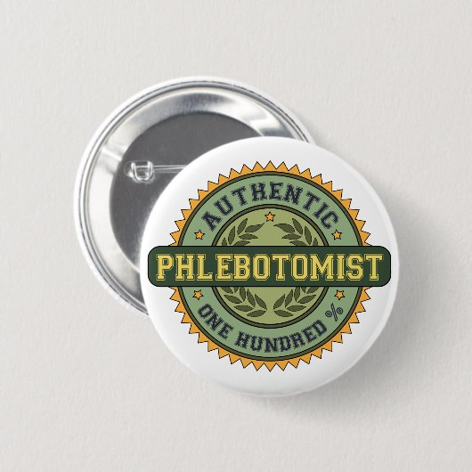 確実なPhlebotomist 缶バッジ (正面&裏面)