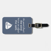 確実の考え方の航海のな帆ボートの引用文 ラゲッジタグ (正面横)