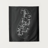 確実私の生命は完全ではないですが、私の毛はそうです タペストリー (正面)