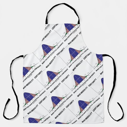 確実…誰が必要だ？統計自信 エプロン (正面)