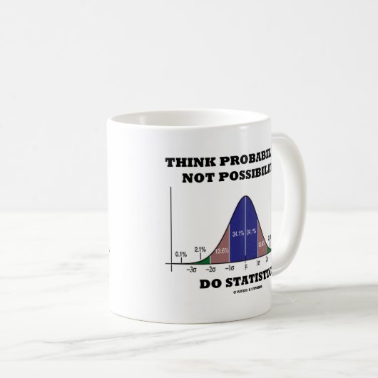 確率可能性の統計量ではなくを考えて下さい コーヒーマグカップ (正面右)