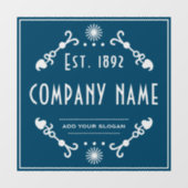 確立された事業名、装飾 ウィンドウサイン (シート)