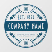 確立された事業名、装飾 ウィンドウサイン (シート)