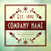 確立された事業名、装飾 ウィンドウサイン (シート3)