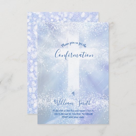 確証カトリック聖十字架 招待状 (正面/裏面)