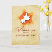 確認おめでとうございます恵みの鳩 カード (黄色い花)