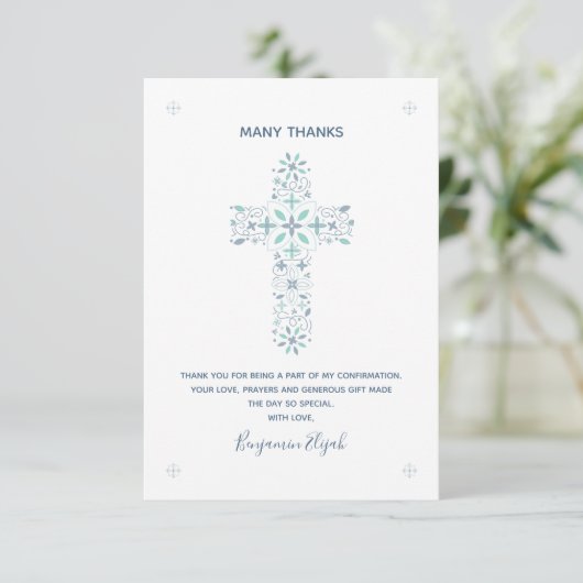 確認お礼Christian Card 招待状 (スタンド正面)