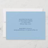 確認のお誘い 青い光線 招待状 (裏面)