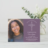 確認の写真の招待状-十字との招待 招待状 (スタンド正面)