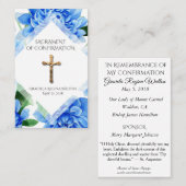 確認の十字架ブルーダリアホーリーカード 名刺 (正面/裏面)