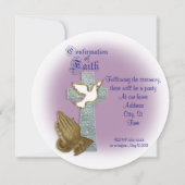 確認の招待ケルト十字 招待状 (裏面)