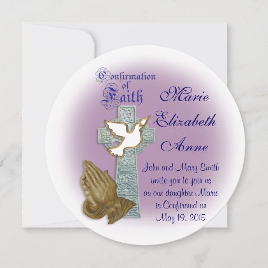 確認の招待ケルト十字 招待状 (正面)