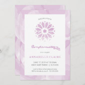 確認の招待状、女の子の宗教招待 招待状 (正面/裏面)