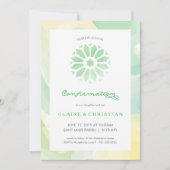 確認の招待状、女の子または男の子(双生児) 招待状 (正面)