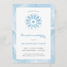 確認の招待状、男の子の宗教招待 招待状