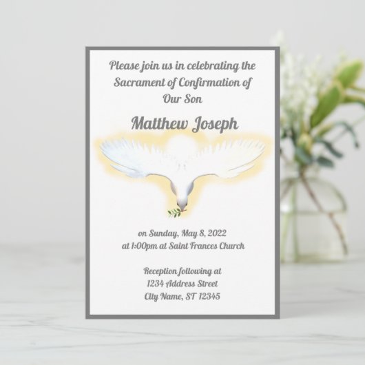 確認の招待 招待状 (スタンド正面)