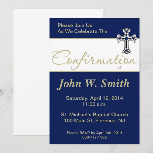 確認の招待 招待状 (正面/裏面)