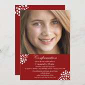 確認の書道の写真の招待状 招待状 (正面/裏面)