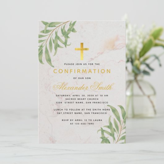 確認の木目大理石金ゴールドウィロー離れ 招待状 (スタンド正面)