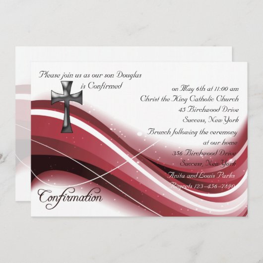 確認の波 招待状 (正面/裏面)