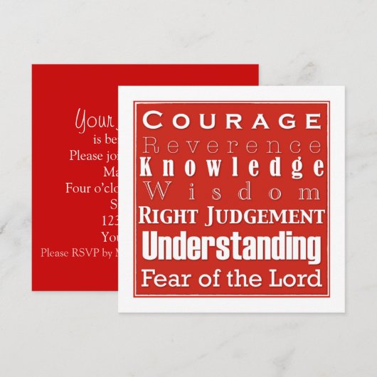 確認の発表の招待状 招待状 (正面/裏面)